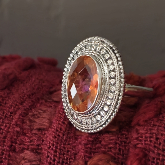 NICKY BUTLER Designer NB 925 Sterling Silver Honey Quartz Bold Ring Size 6 NWT - Picture 11 of 14